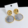 1 Pair Simple Style Round Plating Copper Drop Earrings