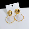 1 Pair Simple Style Round Plating Copper Drop Earrings