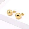 1 Pair Simple Style Round Plating Copper Gold Plated Ear Studs