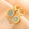 1 Pair Simple Style Round Plating Inlay Stainless Steel Zircon 18k Gold Plated Drop Earrings