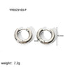 1 Pair Simple Style Round Plating 201 Stainless Steel 18K Gold Plated Hoop Earrings