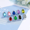 1 Pair Simple Style Shiny Water Droplets Inlay Copper Zircon Ear Studs