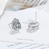 1 Pair Simple Style Shiny Water Droplets Inlay Copper Zircon Ear Studs