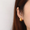 1 Pair Simple Style Solid Color 304 Stainless Steel 18K Gold Plated Ear Studs