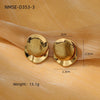 1 Pair Simple Style Solid Color 304 Stainless Steel Ear Studs