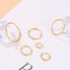 1 Pair Simple Style Solid Color 304 Stainless Steel 18K Gold Plated Earrings