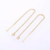 1 Pair Simple Style Solid Color Copper Plating Ear Line