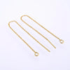 1 Pair Simple Style Solid Color Copper Plating Ear Line