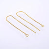 1 Pair Simple Style Solid Color Copper Plating Ear Line
