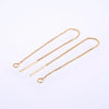 1 Pair Simple Style Solid Color Copper Plating Ear Line
