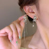 1 Pair Simple Style Solid Color Inlay Alloy Rhinestones Drop Earrings