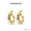 1 Pair Simple Style Solid Color Plating 304 Stainless Steel 18K Gold Plated Ear Studs