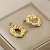 1 Pair Simple Style Solid Color Plating 304 Stainless Steel 18K Gold Plated Ear Studs