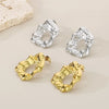 1 Pair Simple Style Solid Color Plating 304 Stainless Steel 18K Gold Plated Ear Studs