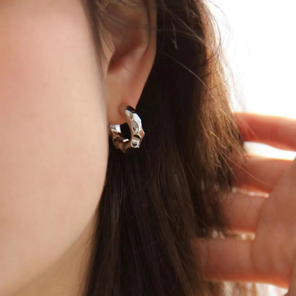 1 Pair Simple Style Solid Color Plating Copper Gold Plated Earrings