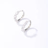 1 Pair Simple Style Solid Color Plating Inlay 304 Stainless Steel Copper Zircon Silver Plated Earrings