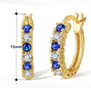 1 Pair Simple Style Solid Color Plating Inlay Sterling Silver Zircon White Gold Plated Earrings