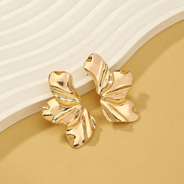 1 Pair Simple Style Solid Color Plating Iron Ear Studs