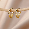 1 Pair Simple Style Solid Color Plating Stainless Steel 18k Gold Plated Earrings