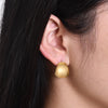 1 Pair Simple Style Solid Color Plating 201 Stainless Steel Gold Plated Ear Studs