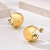 1 Pair Simple Style Solid Color Plating 201 Stainless Steel Gold Plated Ear Studs
