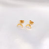 1 Pair Simple Style Solid Color Plating Titanium Steel 18k Gold Plated Ear Studs