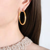 1 Pair Simple Style Solid Color Plating Titanium Steel 18K Gold Plated Earrings