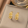 1 Pair Simple Style Solid Color Plating Titanium Steel Ear Studs