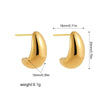 1 Pair Simple Style Solid Color Shiny C Shape Inlay 304 Stainless Steel Copper Zircon Ear Studs