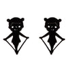 1 Pair Simple Style Solid Color Stainless Steel Irregular Plating Silver Plated Ear Studs