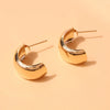 1 Pair Simple Style Solid Color Three-Dimensional Metal Ear Studs