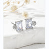 1 Pair Simple Style Square Solid Color Plating Inlay Copper Zircon 18k Gold Plated Ear Studs
