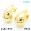 1 Pair Simple Style Star Water Droplets Plating Copper 18K Gold Plated Ear Studs