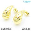 1 Pair Simple Style Star Water Droplets Plating Copper 18K Gold Plated Ear Studs