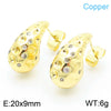 1 Pair Simple Style Star Water Droplets Plating Copper 18K Gold Plated Ear Studs