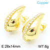 1 Pair Simple Style Star Water Droplets Plating Copper 18K Gold Plated Ear Studs