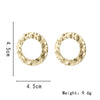 1 Pair Simple Style Streetwear Geometric Plating Alloy Ear Studs