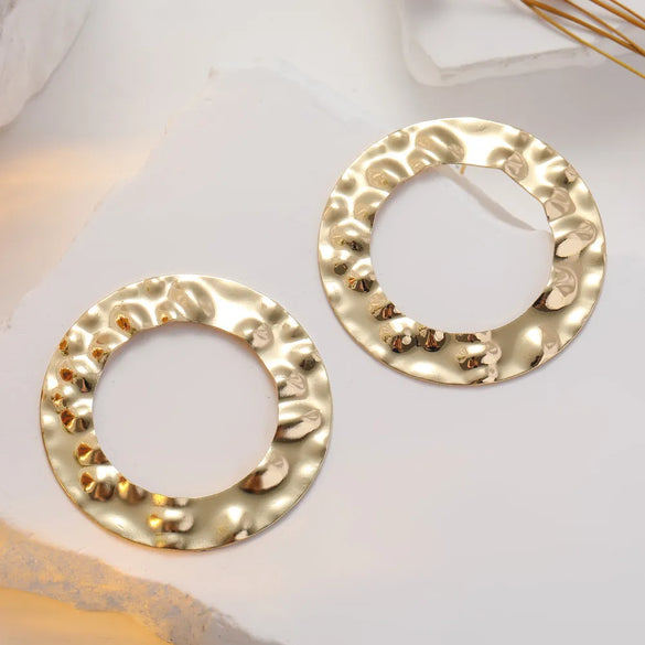 1 Pair Simple Style Streetwear Geometric Plating Alloy Ear Studs