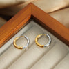 1 Pair Simple Style Streetwear Geometric Plating Titanium Steel 18K Gold Plated Earrings