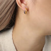 1 Pair Simple Style Streetwear Geometric Plating Titanium Steel 18K Gold Plated Earrings