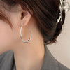 1 Pair Simple Style Water Droplets Plating Sterling Silver Earrings