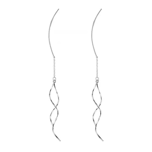 1 Pair Sterling Silver Geometric Ear Line