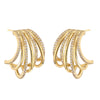 1 Pair Streetwear C Shape Layered Hollow Out Inlay Copper Zircon 18k Gold Plated Ear Studs
