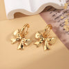 1 Pair Sweet Bow Knot 304 Stainless Steel 14K Gold Plated Drop Earrings