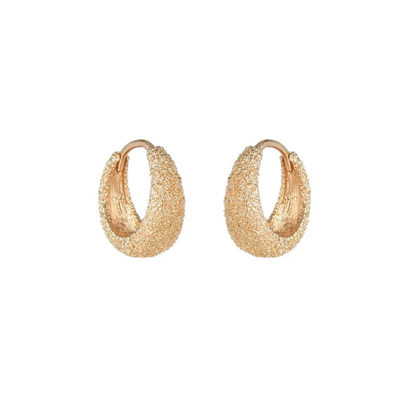 1 Pair Sweet Circle Plating Copper 18k Gold Plated Hoop Earrings