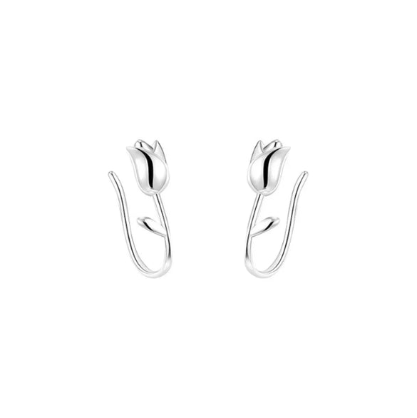 1 Pair Sweet Flower Plating Alloy Ear Studs
