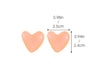 1 Pair Sweet Heart Shape Plastic Resin Ear Studs