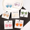 1 Pair Sweet Heart Shape Plastic Resin Ear Studs
