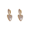 1 Pair Sweet Heart Shape Plating Inlay Copper Zircon 14k Gold Plated Drop Earrings