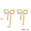 1 Pair Sweet Simple Style Bow Knot Plating 304 Stainless Steel 18K Gold Plated Ear Studs